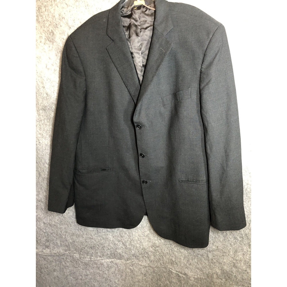 Brooks Brothers Men Blazer 46 Dark Gray Wool 346 Jacket Sport Coat Career